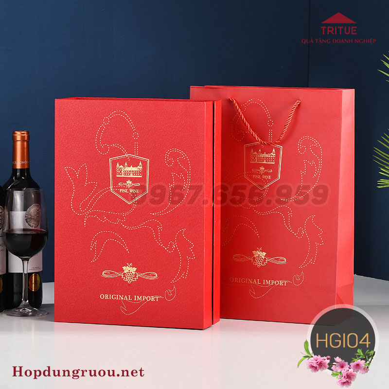 hộp giấy đựng rượu vang