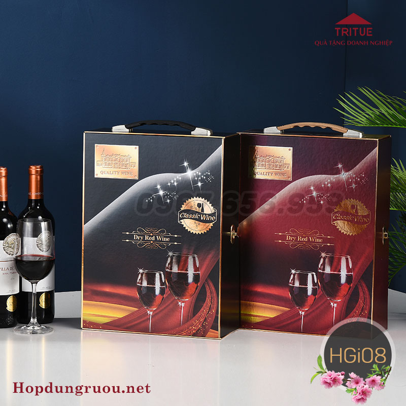 hộp đựng rượu vang bằng giấy