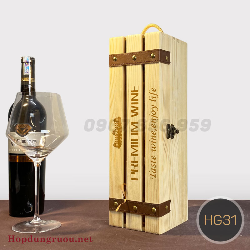 hộp đựng rượu bằng gỗ