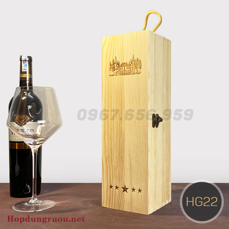 hộp rượu gỗ giá rẻ HG22