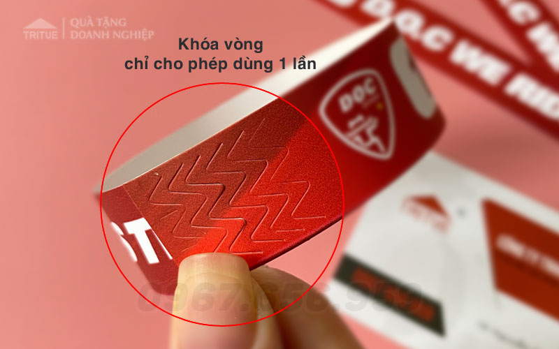lưu ý vòng tay giấy dùng 1 lần