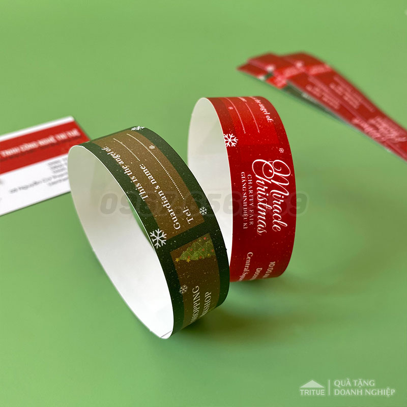vòng tay giấy christmas giáng sinh