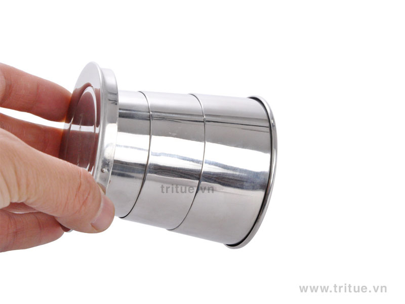 Cốc inox gấp gọn, khắc tên lên cốc gấp gọn inox lấy ngay 6 Cốc gấp thông minh bằng inox
