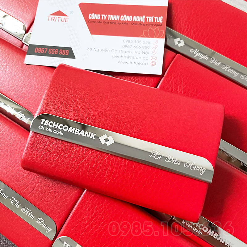 Ví đựng thẻ card khắc logo tcb