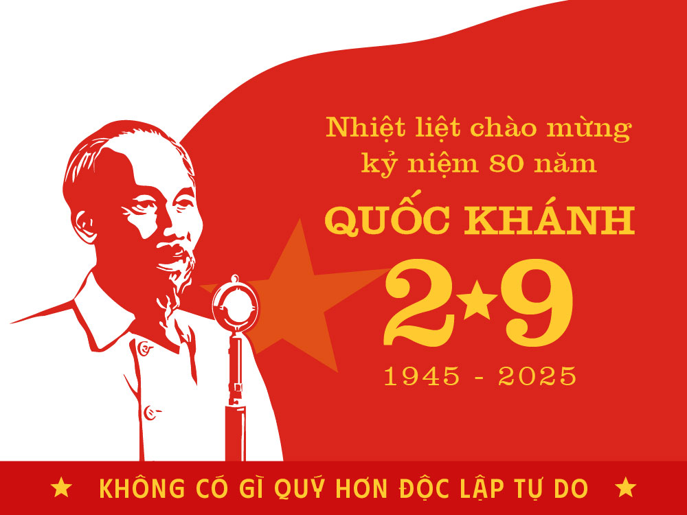 Chào mừng kỷ niệm 80 năm ngày Quốc khánh 2/9 (1945 - 2025) 1 Chào mừng kỷ niệm 80 năm Quốc Khánh 2-9